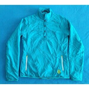 Stio Alpha Alpine Pullover Polartec Jacket Teal Woman's Size Small Nylon/Poly